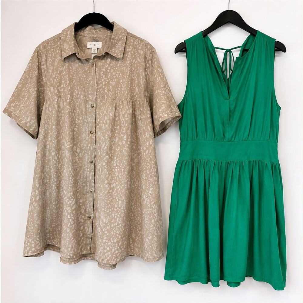 XXL Dress Bundle Green & Leopard Denim NWT Universal Thread Plus Size